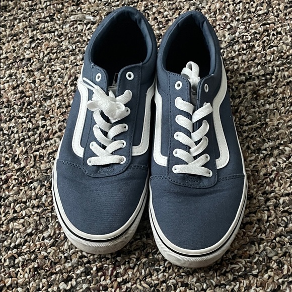 Vans Navy Blue Sneakers with White Trim - Picture 1 of 2